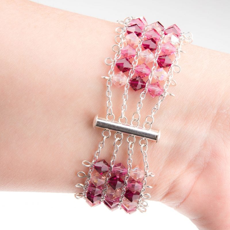 Royal Beauty Collection - Swarovski® Crystal Bracelet - Antique Pink Luster  - Elizé®