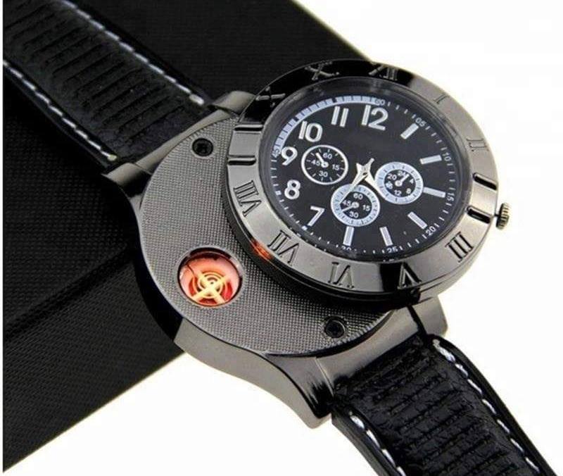 New Military USB Lighter Watch Men's Casual Quartz Wristwatches with  Windproof Flameless Cigarette Cigar Lighter, | Mahalna.com